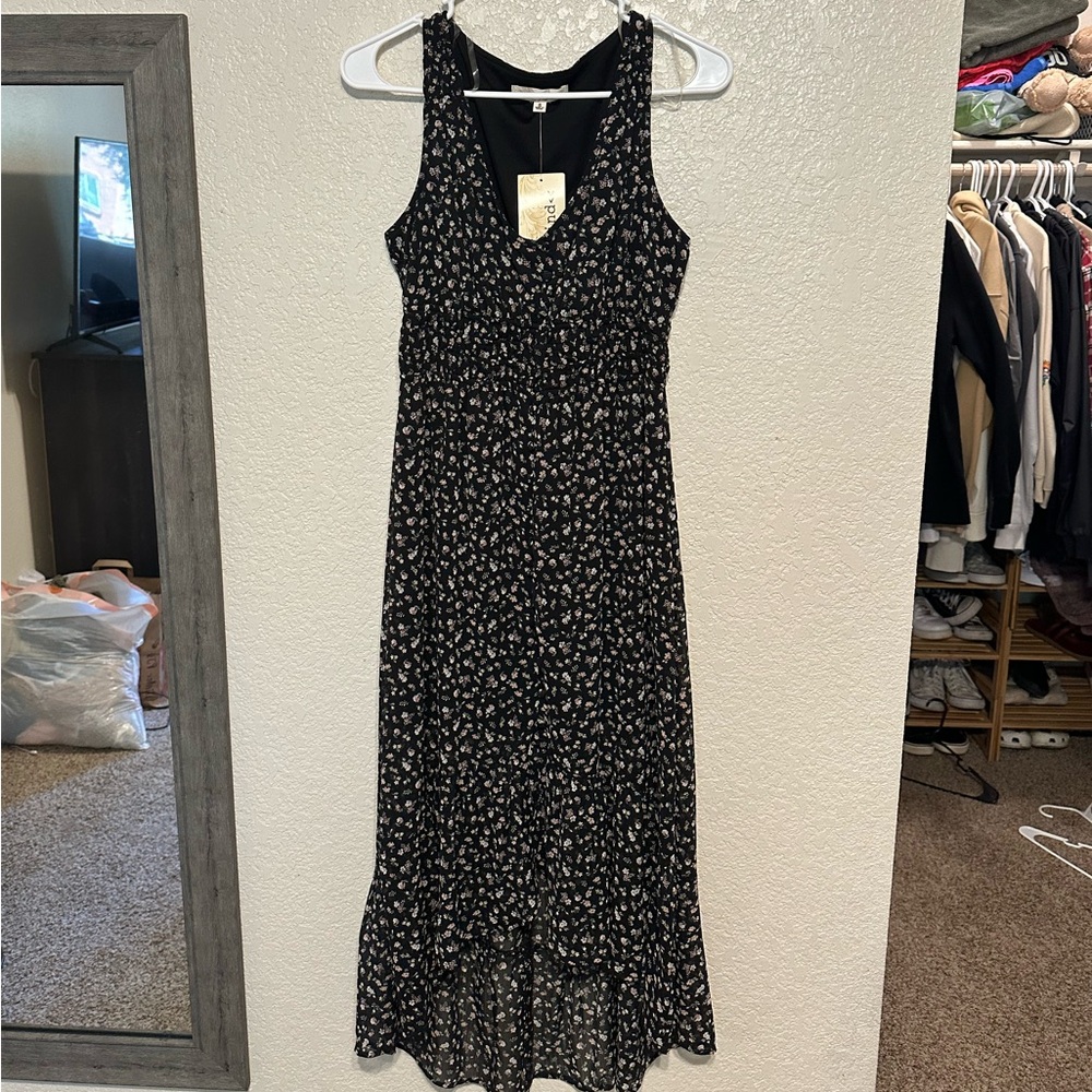 NWT Small Black Mesh Dress with Slip